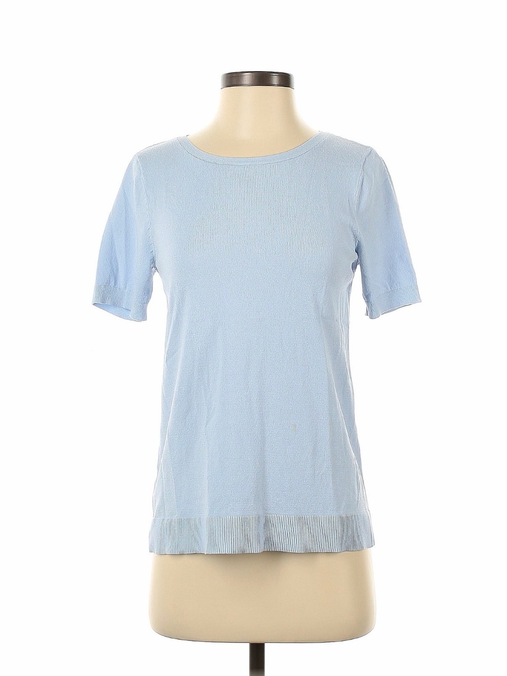 LOFT Light Blue Short Sleeve Knit Top
